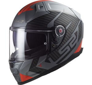 LS2 FF811 VECTOR II SPLITTER MATT TITANIUM RED-06