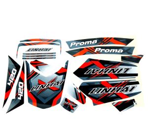 STICKER SET FOR ATV420 PROMAX (LINHAI STANDARD) (USED FOR BLACK PLASTIC PARTS)