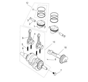 Crankshaft connection rod&piston assembly