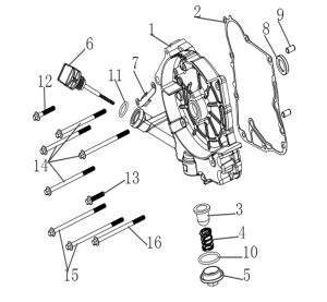 Crankcase Cover Assy,Right
