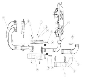 Double layer  Exhaust system assembly- LOF /ISR/AUS/EPA/EU