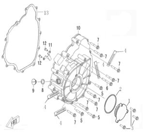LEFT CRANKCASE COVER (NEW MODEL)