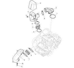 CVT intake and exhaust
