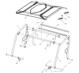FRAME ROOF  (NEW FACE,  LONG BENCH SEAT)