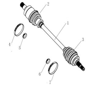 REAR LEFT DRIVE AXLE