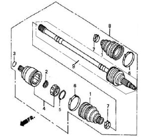 FRONT LEFT DRIVE AXLE （FOR 4WD）