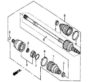 FRONT LEFT DRIVE AXLE （FOR 4WD）