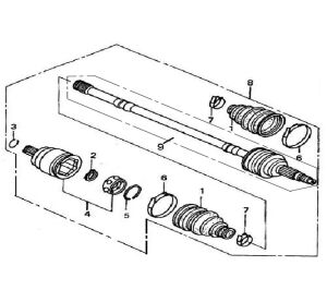 FRONT RIGHT DRIVE AXLE （FOR 4WD）