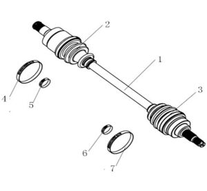 REAR LEFT DRIVE AXLE (XL)