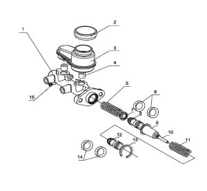 MASTER  BREAKE CYLINDER  (WITHOUT REAR DIFFER AXL ASSY STYLE)