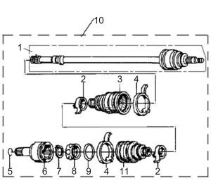 REAR RIGHT DRIVE AXLE（ZK）