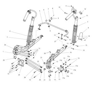 REAR SUSPENSION ASSEMBLY (NARROW VEHICLE VERSION)
