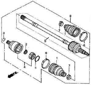 FRONT DRIVE AXLE  (FOR 4WD)