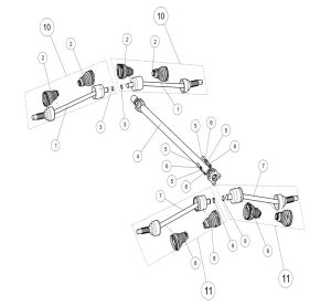 DRIVE SHAFT, WIDE VERSION.