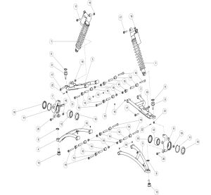 FRONT SUSPENSION, WIDE VERSION.