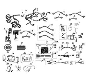 ELECTRICAL SYSTEM  (OLD FACE FOR DOUBLE SEATS AND LONG BENCH SEAT)