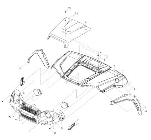 FENDER  (NEW FACE,  LONG BENCH SEAT)