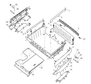 Rear cargo box components
