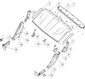 ROOF AND EXTERNAL PLASTIC PARTS.