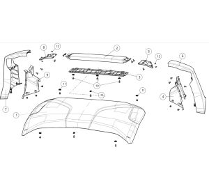 REAR UPPER RUBBER AND PLASTIC PARTS