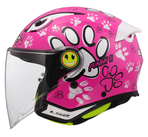 LS2 OF622 FUNNY II PAWS PINK