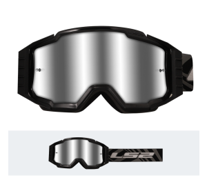 LS2 CHARGER PRO GOGGLE BLACK WITH SILVER VISOR