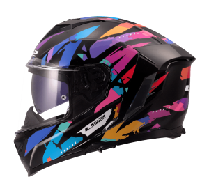 LS2 FF818 STORM III KAOS BLACK PURPLE BLUE