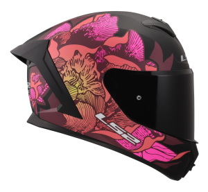 LS2 FF820 RAPID III POPPIES II BLACK PINK