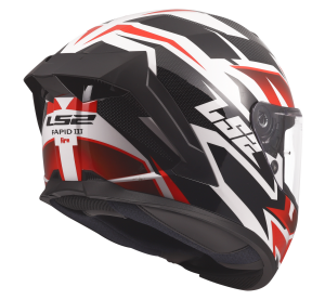 LS2 FF820 RAPID III XTREM WHITE BLACK RED