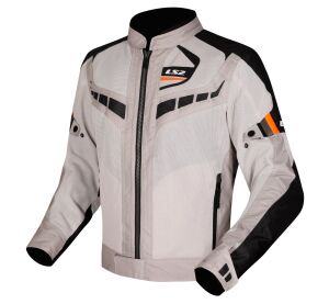 LS2 GARDA AIR MAN JACKET BLACK GREY H-V ORANGE 3XL