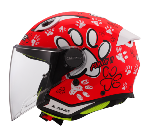 LS2 OF622 FUNNY II PAWS RED