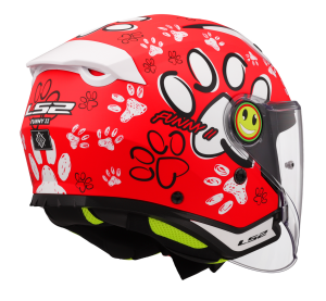 LS2 OF622 FUNNY II PAWS RED