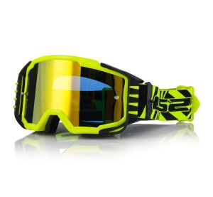 LS2 CHARGER PRO GOGGLE H-V YELLOW WITH IRIDIUM VISOR