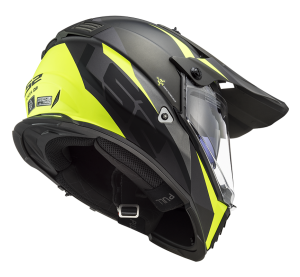 LS2 MX436 PIONEER EVO ROUTER MATT BLACK H-V YELLOW