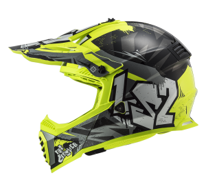 LS2 MX437 FAST EVO CRUSHER BLACK H-V YELLOW