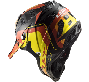 LS2 MX700 SUBVERTER ARCHED BLACK YELLOW RED