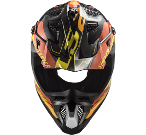 LS2 MX700 SUBVERTER ARCHED BLACK YELLOW RED