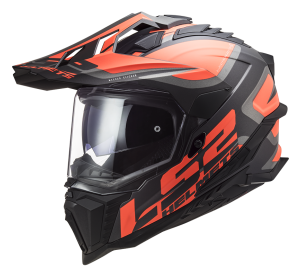 LS2 MX701 EXPLORER ALTER MATT BLACK FL.ORANGE