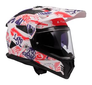 LS2 MX702 PIONEER II FANTASY WHITE RED BLUE-06