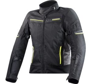 LS2 SHADOW LADY JACKET BLACK TITAN H-V YELLOW