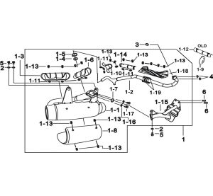 MUFFLER ASSY.(HORIZONTAL)