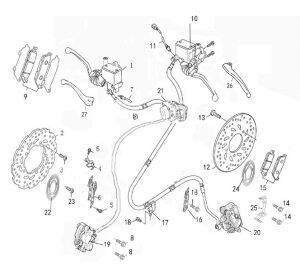 FRONT AND REAR BREAK ASSY