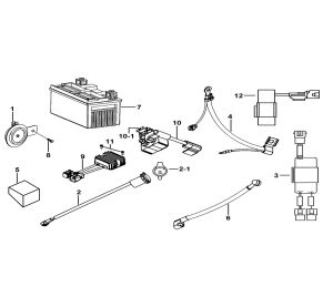 BATTERY、HORN、RELAY、RECTIFIER