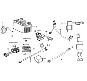 BATTERY、HORN、RELAY、RECTIFIER
