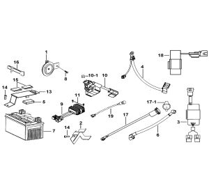 BATTERY、HORN、RELAY、RECTIFIER
