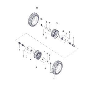 WHEEL FRONT (NORMAL ALLOY RIM, 26X8-14)
