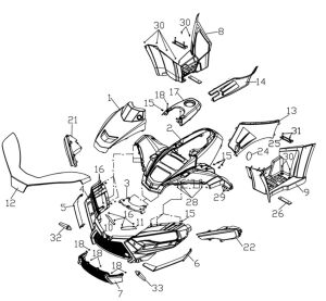 FRONT BODY (T3 EFI) (-ProMax ) (OPTION)