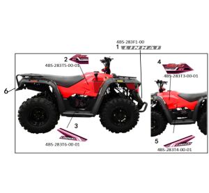 STICKER (USED FOR RED PLASTIC PARTS)