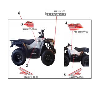 STICKER (USED FOR WHITE PLASTIC PARTS)