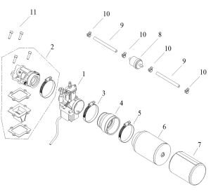 Air Cleaner, Reed Valve, Carburetor
